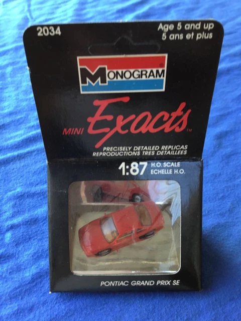 1989 MONOGRAM EXACTS #2034 Pontiac Grand Prix SE, 1:87 Die-cast Model ...