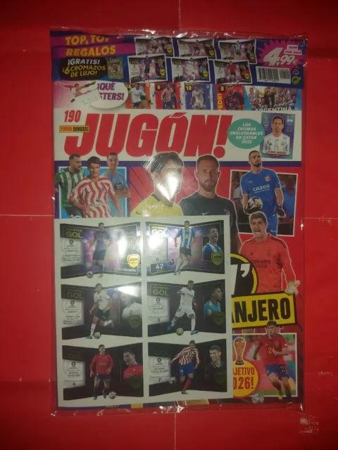 Revista Jugon Nº 190 + 1 Laminas Con 6 Cromos Hombre Gol Adn Liga Este 2022 2023