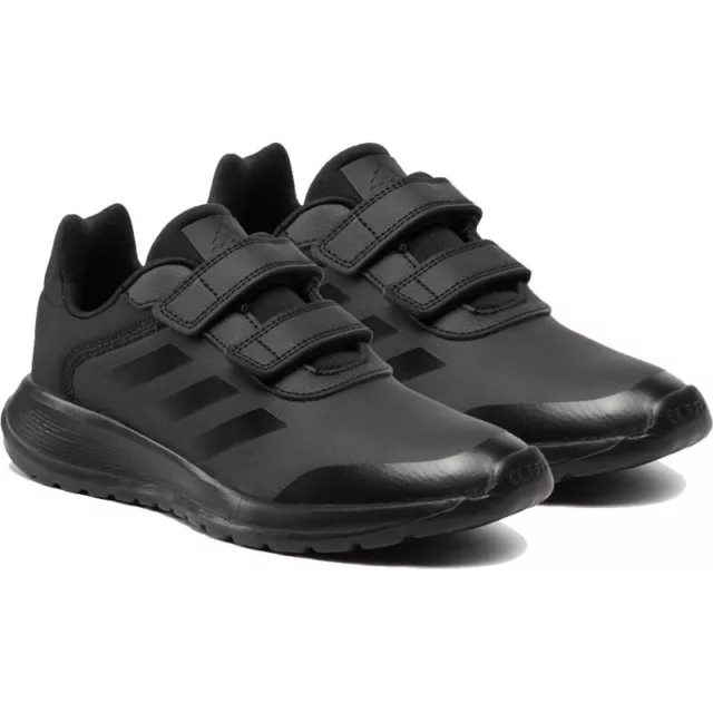 Adidas Boys School Tensaur Shoes Kids Run 2.0 CF Trainers Strap Shoe Black