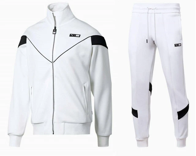 PUMA X TMC Marathon Mcs White Track Jacket Track Pants Mens Sz