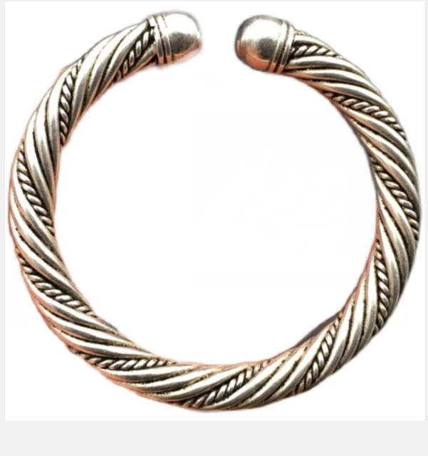 Fashionable Tibetan Miao Silver Dragon And Phoenix Bracelet