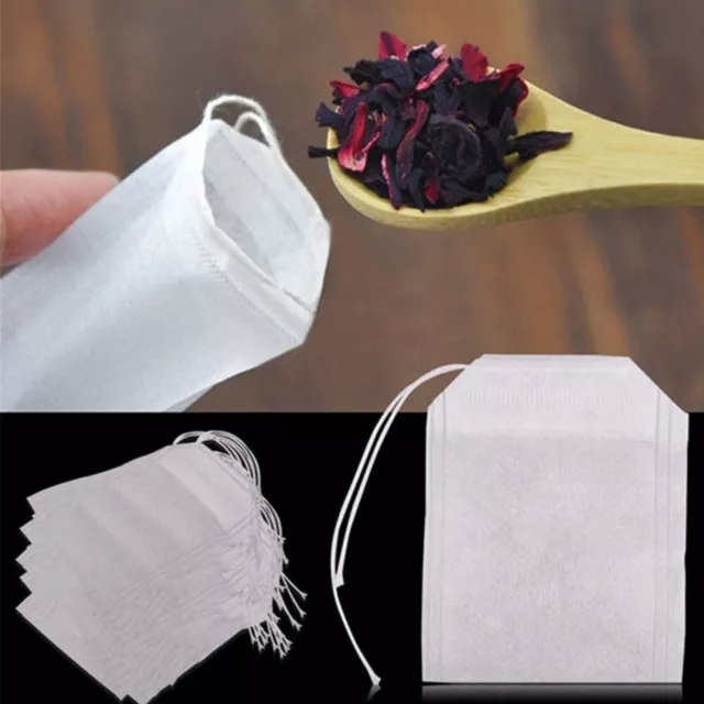 Convenient Tea Bags with String and Heat Seal Filter Paper Pack of 100