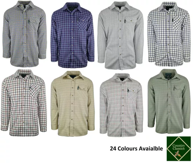 Country Classics Mens Long Sleeve Quality Check Shirt Cotton Work  26 Colours