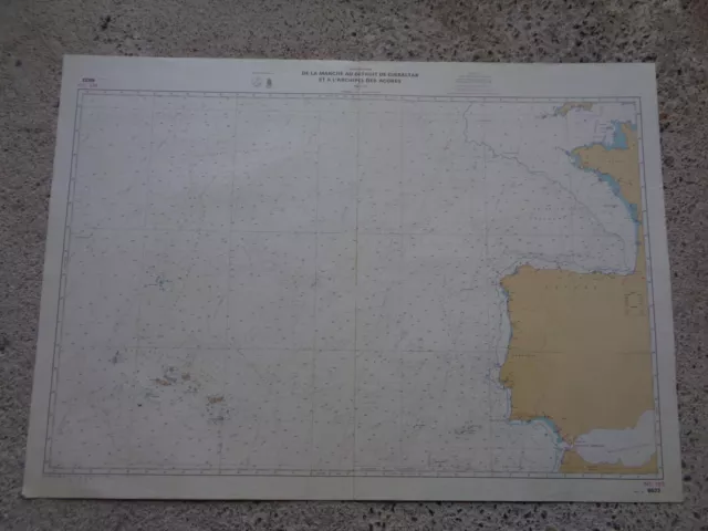 CARTE MARINE / De la Manche au détroit de Gibraltar et à l'archipel des Açores