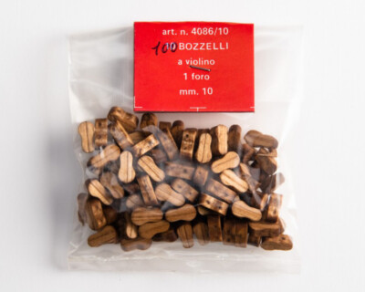 10 Pezzi - 4086/07 Amati AMATI MODELLISMO Bozzelli a violino 7mm 1 foro 