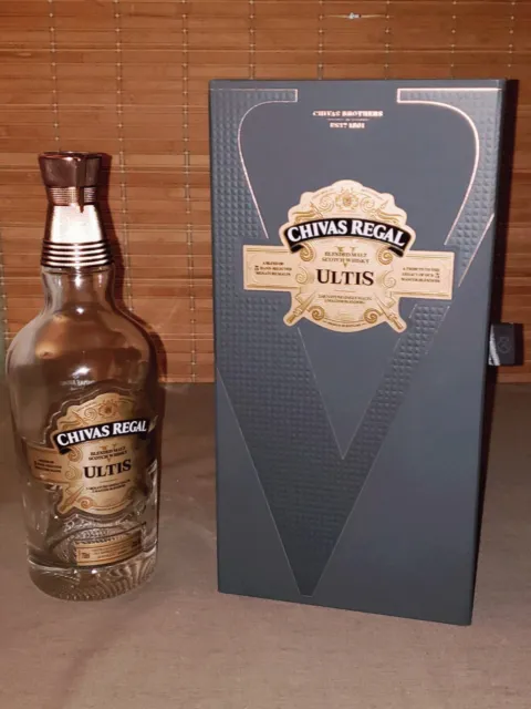 Chivas Regal Ultis Empty Bottle and Box Scotch Whiskey 750 ml