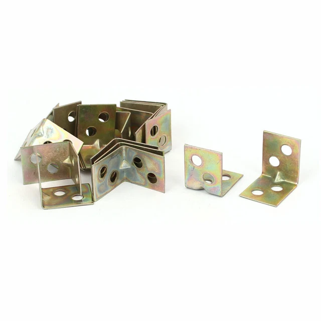 20mmx20mmx16mm Metal Corner Braces Angle Brackets Bronze Tone 20pcs
