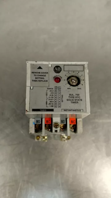 Allen Bradley 700-RTC1111OU1 Ser A ​Solid State Timer BUL 700 Type RTC 5B