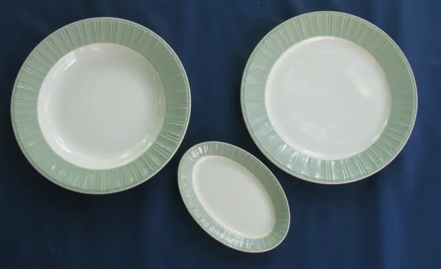 Assiettes plates en porcelaine blanche (lot de 3) - Bauscher - Mozart -  Brocante en ligne