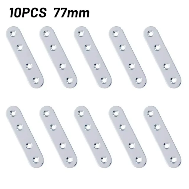 10 * Stainless Steel Heavy-Duty Straight Flat Plate Bracket Connector Furniture