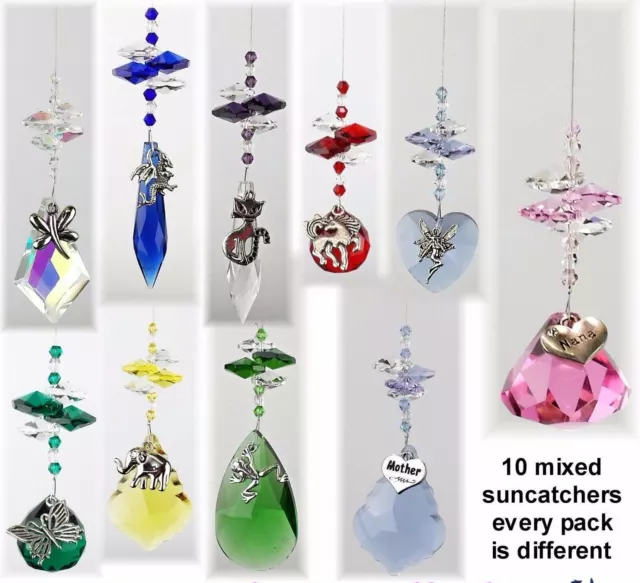 10 crystal suncatchers rainbow charm, wholesale sun catcher suncatcher gift