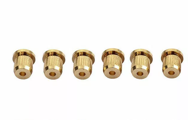 NEW 6 FERRULES métal gold - 8mm  pour guitare TELECASTER