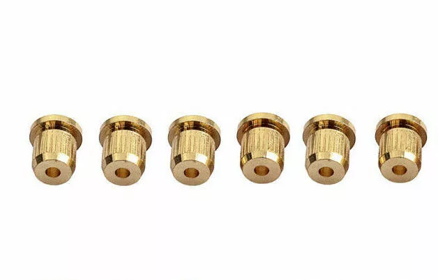New 6 Ferrules Metal Gold - 8mm for Guitar TELECASTER