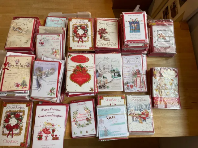 Job Lot 1365 Christmas Cards - Assortment of all Titles
