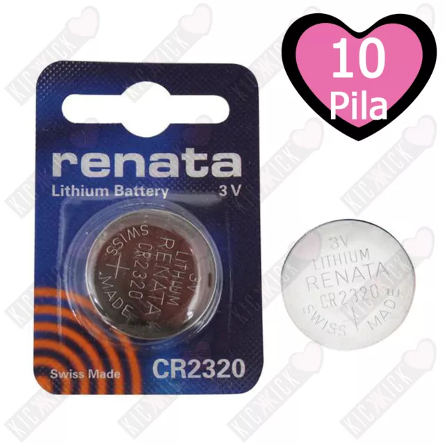 Batterie a Bottone Renata 3 V - 10 Pile Al Litio