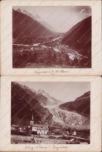 FRANCE 1880c Chamonix-Mont-Blanc Alps Village Glacier Argentieres Photos Cairrar