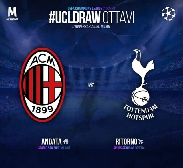 Biglietto Milan-Tottenham Hotspur champions league del 14/02/2023