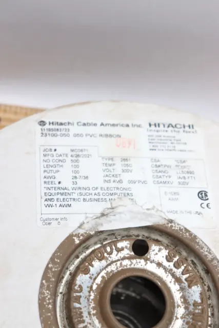 Hitachi Round Conductor Flat Ribbon Cable 28 AWG 11105083723