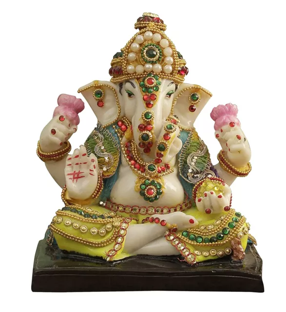 Ganesha Ídolo Estatua Figurita Hindú Religioso Obra Maestra De Decoración Hogar