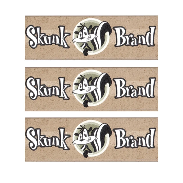 Skunk Brand 1-1/4  - 3 PACKS - Natural Slow Burn Rolling Papers