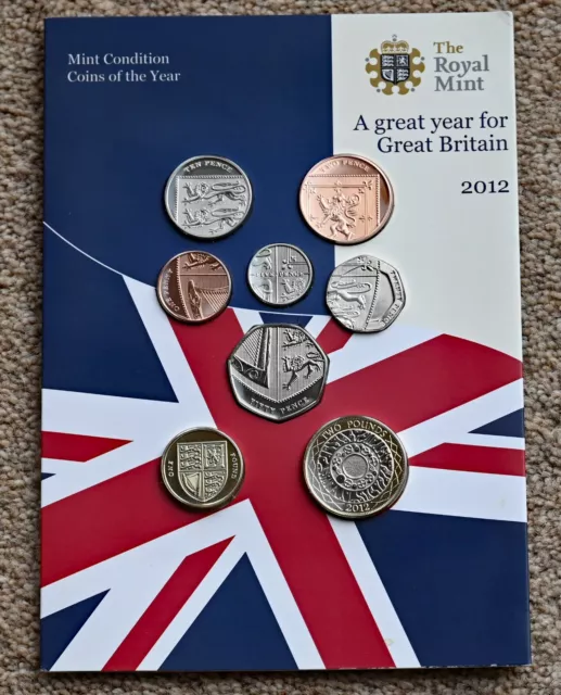 2012 Brilliant Uncirculated Great Britain 8 Coin Set Royal Mint BUNC