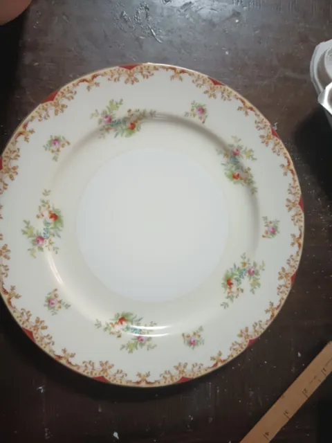 Vintage Meito Hand Painted China 9 7/8" Dinner Plate Made in Japan