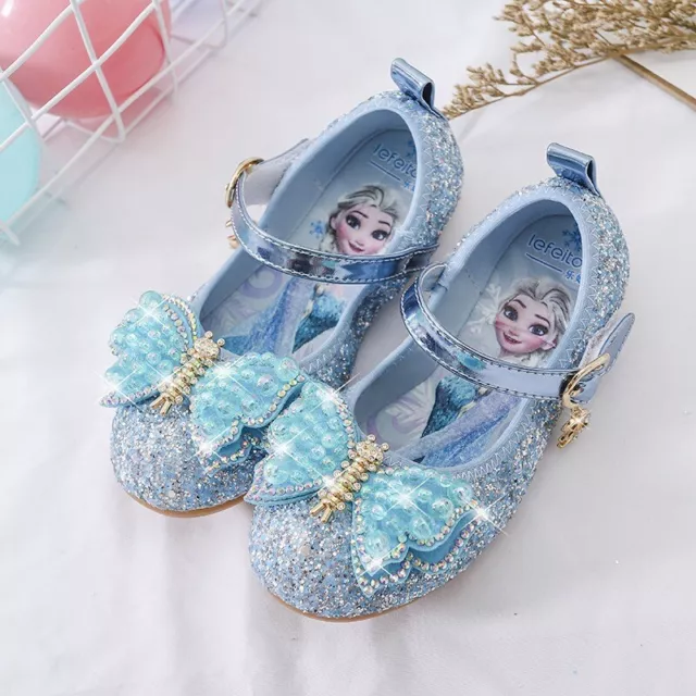 Frozen2 Elsa princess Kids butterfly lovely Slippers Flat new Shoes Glitter