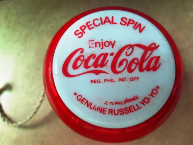1980  SPECIAL SPIN RUSSELL yoyo  ASIA COCA-COLA WHITE hard to find
