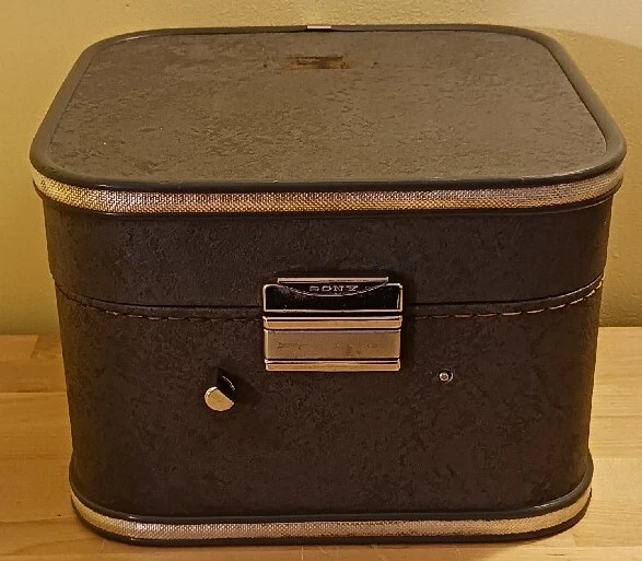 Vintage Sony Micro TV Carrying Case Latched Box Japan Case 10x10x7" No Handle