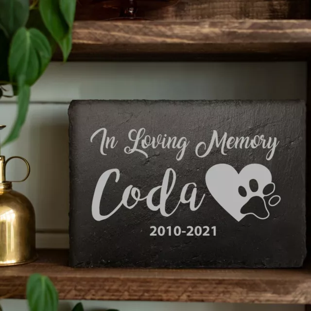 Personalized Pet Memorial Stone Marker for Dog or Cat