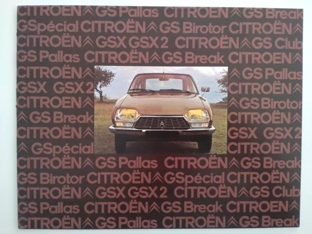 Citroen GS Club Special Pallas GSX 2 Saloon Estate UK Brochure October 1974