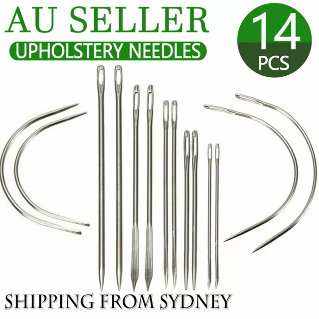 7 Repair Sewing Needles Curved Threader for Leather Canvas