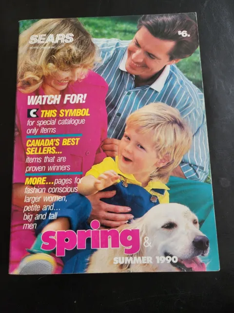 Vintage Original 1990 Sears Canada Depart Store Summer Mail Order Catalog Book