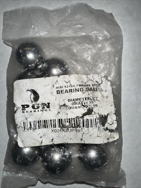 (10) 1" Inch Chrome Steel Bearing Balls (G25 Precision - AISI 52100).     Z