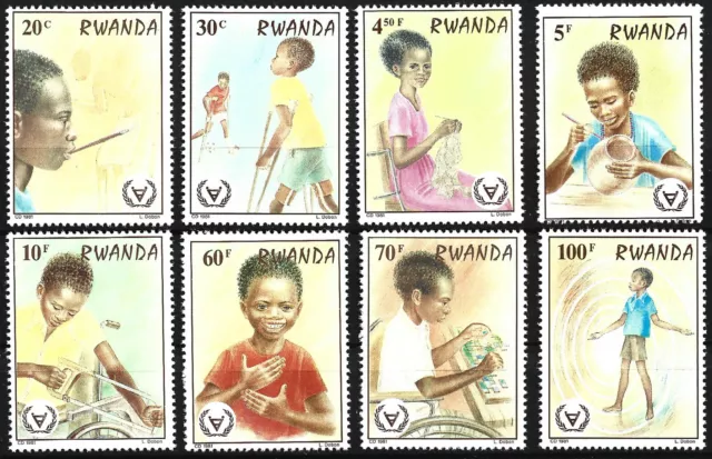 Ruanda - Jahr der Behinderten Satz postfrisch 1981 Mi. 1143-1150