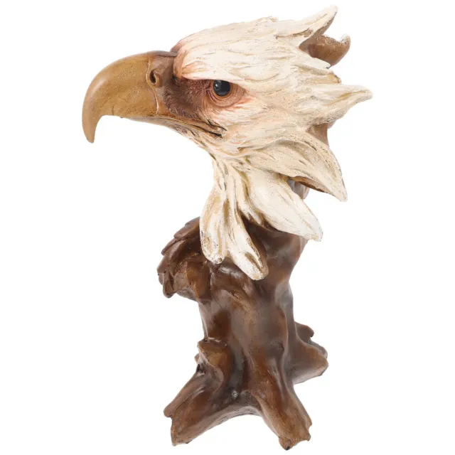 Animal Statue Figurine Resin Crafts Eagle Bust Sculpture Office Mini