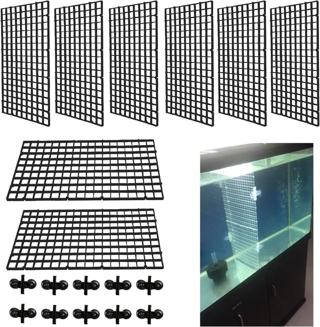 ZDNT 8 Pcs Aquarium Dividers,Fish Tank Divider,Aquarium Grid Plastic,for Keep