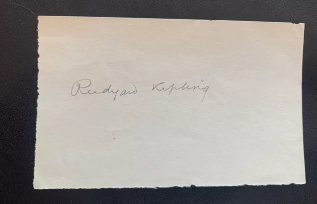 RUDYARD KIPLING Autograph - Signed Card (Nobel Prize Author) Historic Collectibl