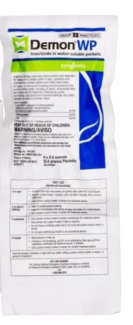 1 Envelope Demon WP Insects Roaches Ants Pest Control Insecticide
