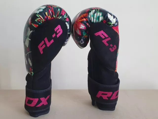 RDX Gants de boxe Femme MMA Muay Thai Kickboxing Combat Entrainement motif fleur