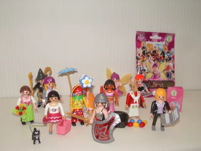 /// Figurine serie 8 figures Playmobil 5597 GIRL FILLE Comtesse fleuriste NEUF