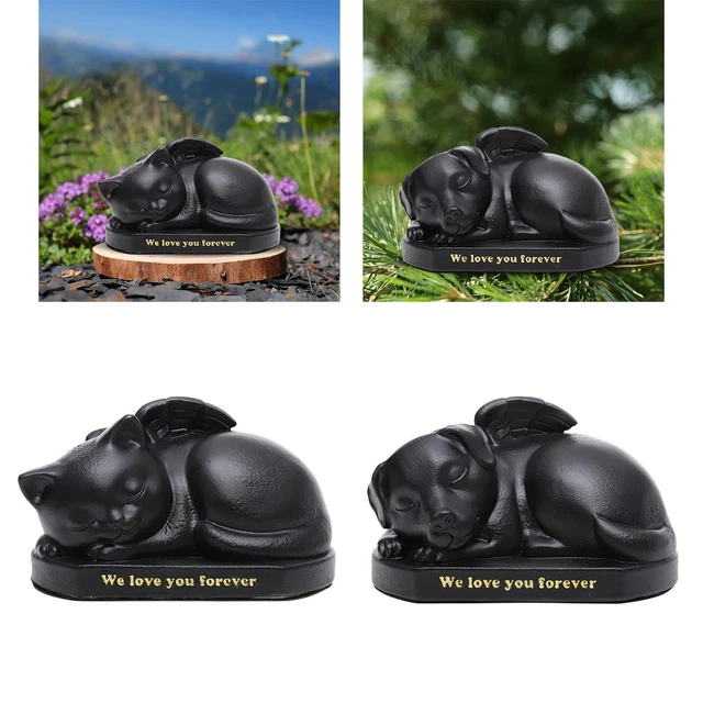 Pet Urns Storage Sleeping in Angel Wing Statue Burial Cremation Memorial Urn