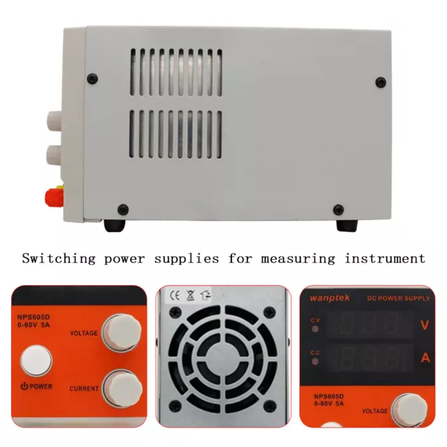 Alimentatore regolabile stabilizzato 0-60 V 0-5 A alimentatore laboratorio alimentatore laboratorio DC
