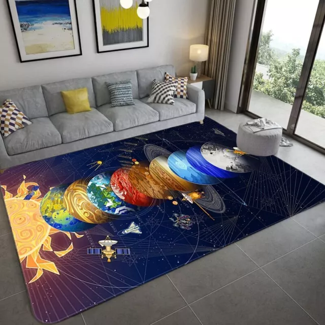 Space Universe Planet 3D Floor Mat Carpet Kitchen Entrance Door Mat Floor Rug