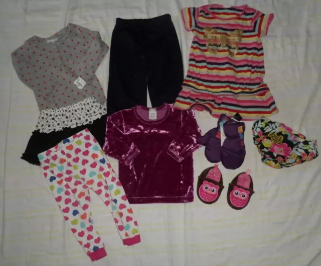 Baby Girls Size 12 Months 1 Year Mixed Lot 9 Piece Clothes Shirts Dress Pants