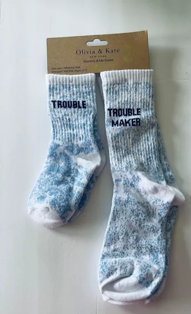 Olive & Kate New York Mommy & Me Socks  Matching Socks, Trouble, Trouble Maker