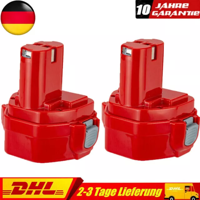 2X original Ersatz Akku für Makita PA12 1200 1220 1222 1233 1235 6223D 192598-2