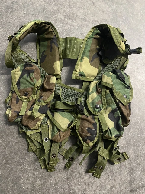 USGI ENHANCED LOAD Bearing Vest LBV M81 Woodland GC $35.00 - PicClick