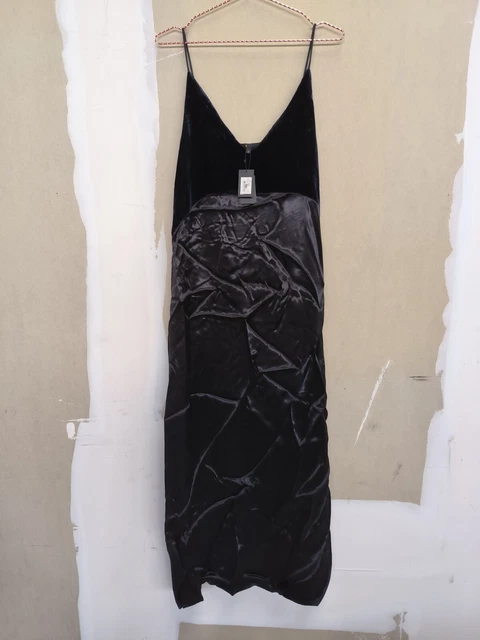 robe de soirée d'été maje bleu nuit noir taille 3