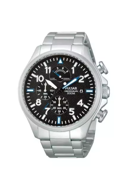 Pulsar Gents Chronograph Bracelet Watch | 44mm | Water Resistant | PS6049X1